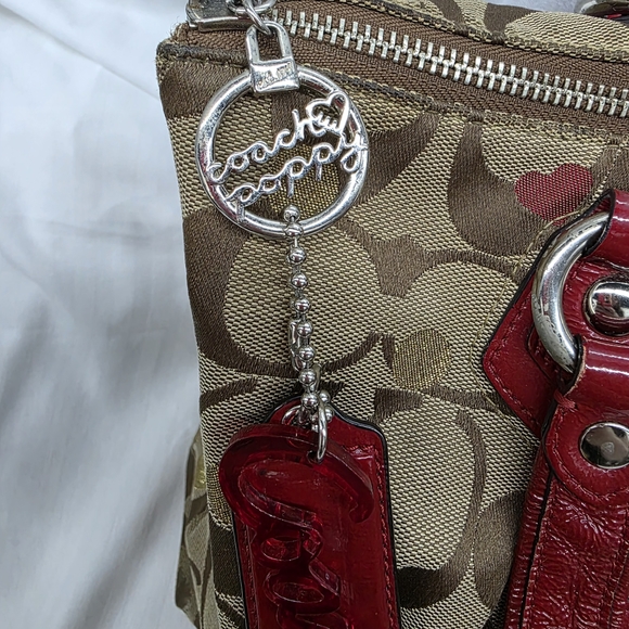 Stylish Tan and Red Women's Bag - Picture 3 of 12